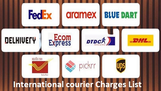 International courier Charges per Kg from India to USA, UK, Australia, Canada